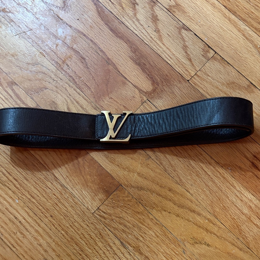 Louis Vuitton Dark Brown Leather Belt